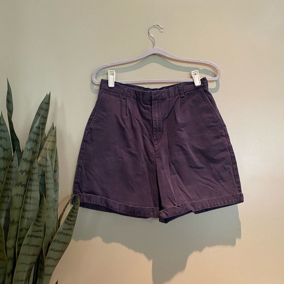 LANDS END NAVY BLUE KHAKI SHORTS 8 - Picture 1 of 4